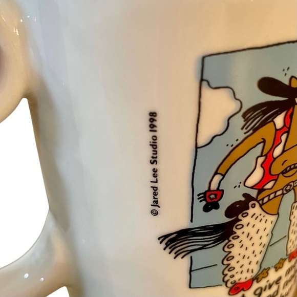 Vintage Jared Lee Studio Spinners Mug Apple Horse Mug Love Treats Humorous Love - Picture 4 of 9